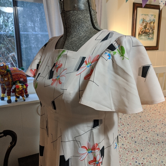 Handmade Pink Patterned Empire Line Gown - Picture 8 of 8